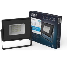 Прожектор GAUSS Qplus 30w 3300lm 6500k 175-265v ip65 черный led 613511330