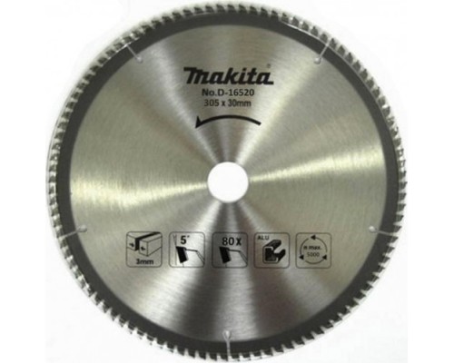 Пильный диск по алюминию MAKITA 305x30x2.2x80T [D-16520]