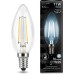 Лампа светодиодная GAUSS Свеча filament 11w 830lm 4100к е14 led [103801211]