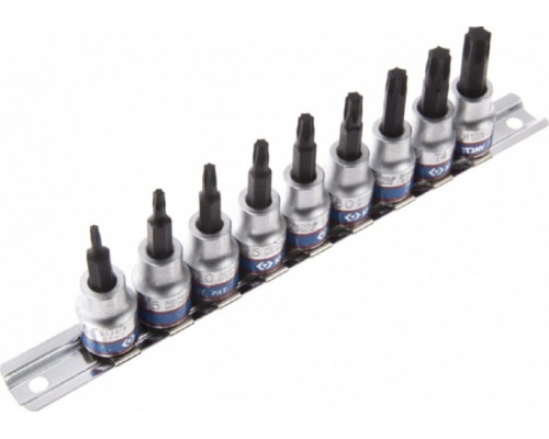 Набор головок торцевых Torx 3/8" KING TONY 3109PR8, Т10-Т50, L=50 мм, 9 предметов