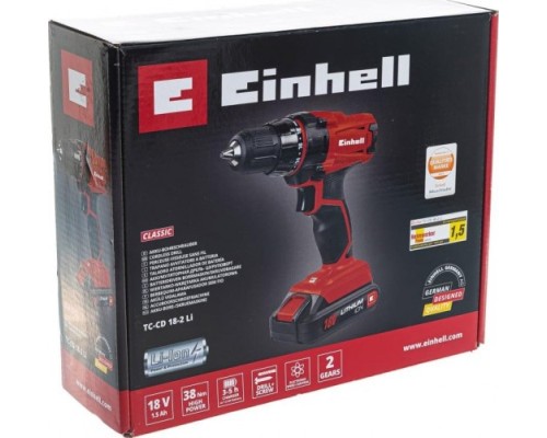 Дрель-шуруповерт аккумуляторная EINHELL 4513846 TC-CD 18-2 Li (1x1,5Ah)