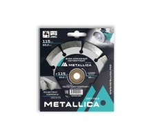 Алмазный диск для резки бетона METALLICA Optima 115x22,2 мм, H=10 мм сегментный [900246]