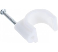 Крепеж кабеля круглый REXANT 12 мм, белый (упак. 50 шт) 07-4012