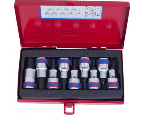 Набор головок 1/2" KING TONY 4110PR, 9 предметов