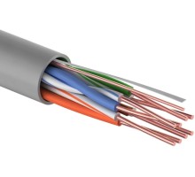 Кабель REXANT U/UTP, CAT 5e, ZH нг(A)-HF (LSZH), 4х2х0,48мм, 24AWG внутр. серый [01-0059]