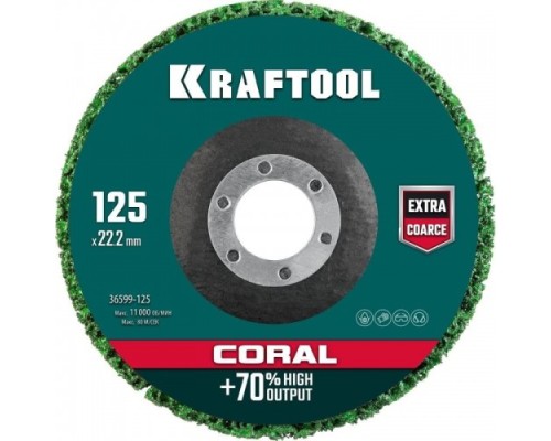 Круг синтетический KRAFTOOL CORAL 125х22,2мм [36599-125]