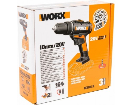 Дрель-шуруповерт аккумуляторная WORX WX101.9 без АКБ и ЗУ [WX101.9]