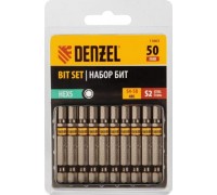 Набор бит Denzel HEX 5х50 сталь s2, шестигранный профиль, 10 шт. 11663