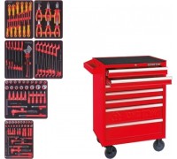 Тележка инструментальная KING TONY HIGH VOLTAGE 117 пр., красная 934-117MRVE