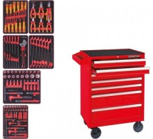 Тележка инструментальная KING TONY HIGH VOLTAGE 117 пр., красная 934-117MRVE
