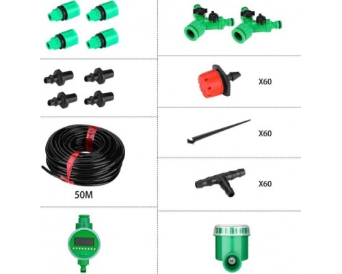Комплект для капельного полива DEKO DKI50 с таймером [065-0959]
