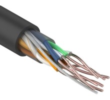 Кабель REXANT U/UTP, CAT 5e, ZH нг(A)-HF (LSZH), 4х2х0,50мм, 24AWG внешний, черный [01-0065]