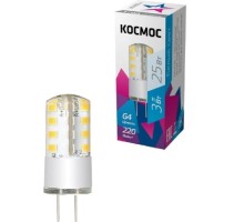 Лампа светодиодная КОСМОС 3Вт G4 220В 4500К силикон LksmLED3wJCG4220v45