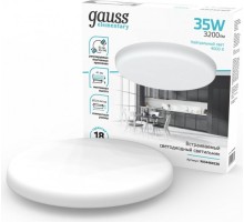 Светильник встраиваемый GAUSS Elementary Adjustable Frameless FL круг 35W, 3200lm,4000K [9034460236]