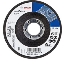 Шлифовальный круг по нержавеющей стали BOSCH 115х6х22 мм Best for Metal N377  [2608607632]