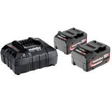 Набор аккумуляторов и зарядное устройство METABO 18V Basic-Set 2х4.0 Ач Li-ion+3У ASC 55 [RU_685050000]