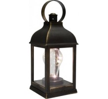 Фонарь декоративный Neon-Night с лампочкой бронзовый корпус 10,5х10,5х22,5 см, теплый белый 513-053