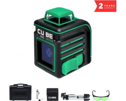 Лазерный нивелир ADA CUBE 360 GREEN ULTIMATE EDITION [А00470]