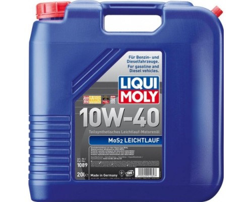 Масло моторное LIQUI-MOLY SAE 10W40 MoS2 Leichtlauf 20 л 1089 полусинтетическое [1089]