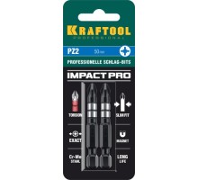 Бита для заворачивания KRAFTOOL IMPACT PRO ударные биты PZ 2, 50 мм, 2 шт 26193-2-50-S2