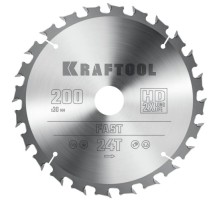 Пильный диск по дереву KRAFTOOL Fast 200х30мм 24T [36950-200-30]