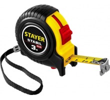 Рулетка STAYER STABIL 3м / 16мм профессиональная в ударостойком обрезине 34131-03_z02