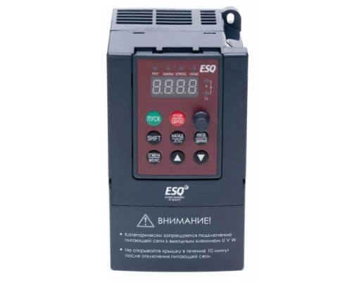 Частотный преобразователь ESQ A200-2S0037 3.7 кВт 200-260 В для однофазного двигателя