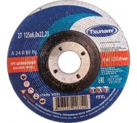 Шлифовальный круг по металлу TSUNAMI 27 A24SBF 125х6.4х22.2 мм НЕРЖ. D16112712562101 D16112712562101