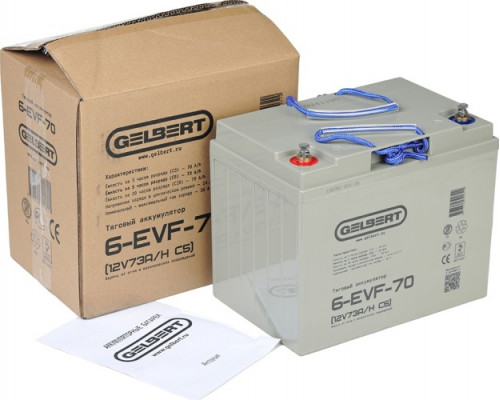 Аккумулятор GELBERT 6-EVF-70 тяговый 12V 73A/H C5