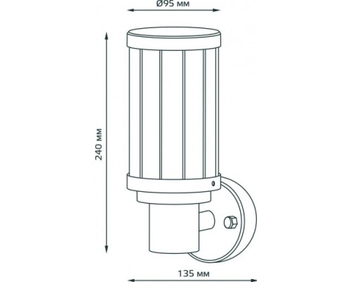 Светильник садово-парковый GAUSS Vega на стену вверх 10.5*24*14.2cm [GD021]