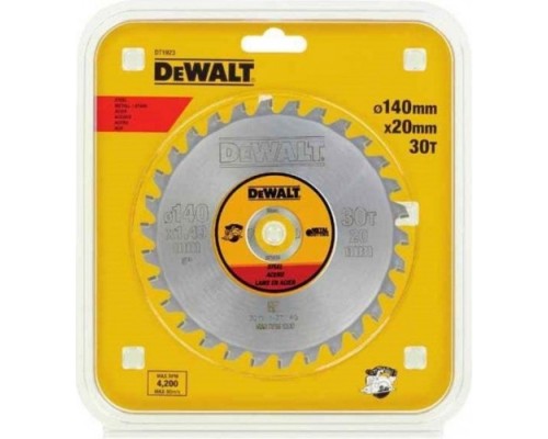 Пильный диск по стали DeWALT 140х30тх20 мм DT1923-QZ METAL CUTTING [DT1923-QZ]