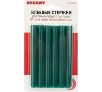 Стержни клеевые REXANT зеленые 11x100 мм, 6 шт. 09-1228