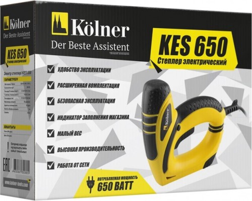 Скобозабиватель сетевой KOLNER KES 650 [кн650ес]