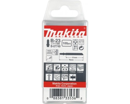 Пилки по металлу MAKITA B-07749 в-23, 100 шт.