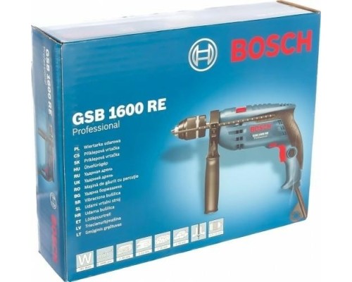 Дрель ударная сетевая BOSCH GSB 1600 RE (БЗП) односкоростная [06012181R0]