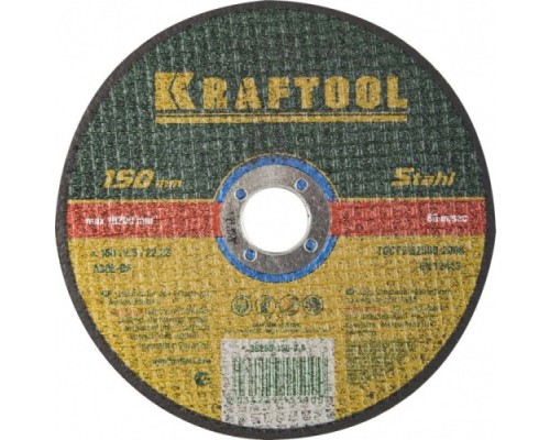 Отрезной круг по металлу KRAFTOOL 150x2,5x22,23мм [36250-150-2.5]