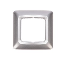 Рамка Kranz KR-78-0285 DEA 1-я горизонтальная серебряный металлик