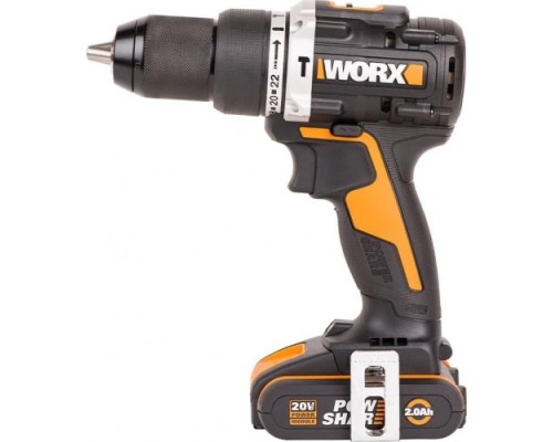 Дрель-шуруповерт аккумуляторная WORX WX352.1 ударная, бесщеточная