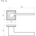 Ручка дверная НОРА-М 111 K Al комплект 