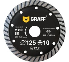 Алмазный диск для резки бетона GRAFF 125х22.2 мм турбо GDD 17 125.10