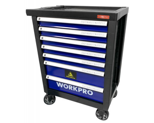 Тележка инструментальная WORKPRO WP285002A, 7 ящиков с 12 ложементами