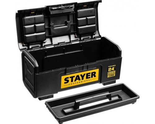 Ящик для инструмента STAYER TOOLBOX-24 пластиковый, professional [38167-24]