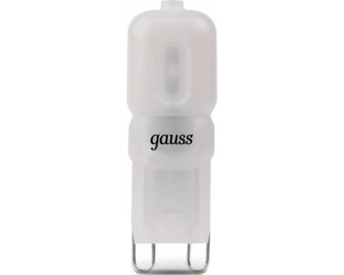 Лампа светодиодная GAUSS G9 g9 ac220-240v 3w 250lm 4100k пластик led [107409203]