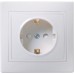 Розетка IEK Кварта РСш10-3 1-м сп 16а ip20 с заземл. защ. шторки бел. [ERK11-K01-16-DM]