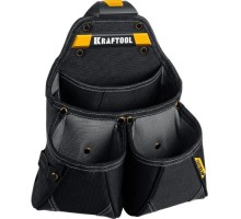 Сумка поясная KRAFTOOL KP-15 с креплением FastClip, 15 карманов, 350х320 мм 38771