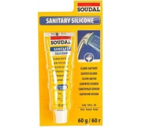 Герметик SOUDAL санитарный, белый (60 гр) 120033 120033