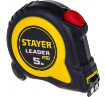 Рулетка STAYER LEADER 5м / 19мм с автостопом в ударостойком обрезиненном [3402-05-19_z02]