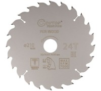Пильный диск по дереву Cutop Profi plus 24Т, 210х1,5/2,2х32/30/25,4/20 мм с тефлоновым пок 75-21024Т
