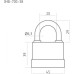 Замок навесной НОРА-М ЗНВ-700-38 всепогодный 