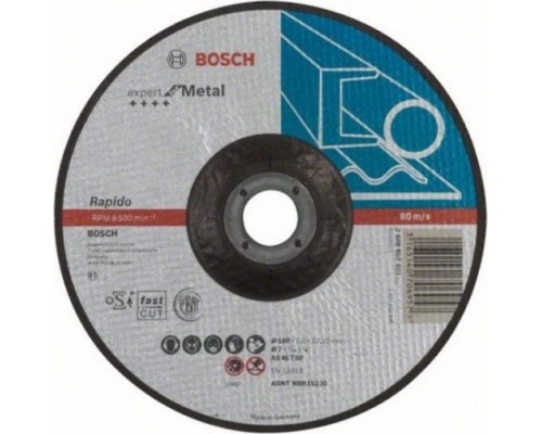 Отрезной круг по металлу BOSCH 180х1,6х22.2 мм AS46T-BF Expert for Metal Rapido [2608603399]
